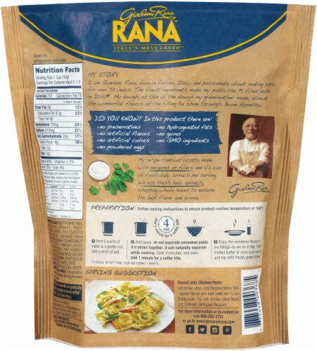 Rana Spinach Ricotta Ravioli Perspective: back