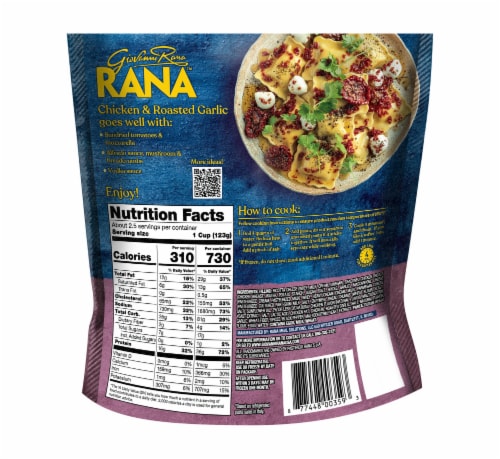 Rana™ Chicken and Roasted Garlic Ravioli Perspective: back