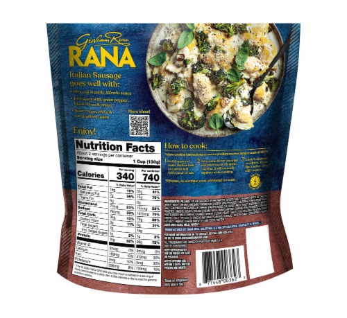 Rana™ Italian Sausage Ravioli Perspective: back