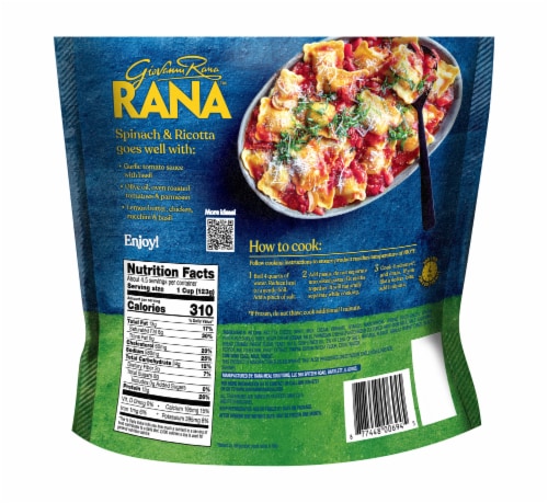 Rana™ Family Size Spinach and Ricotta Ravioli Perspective: back