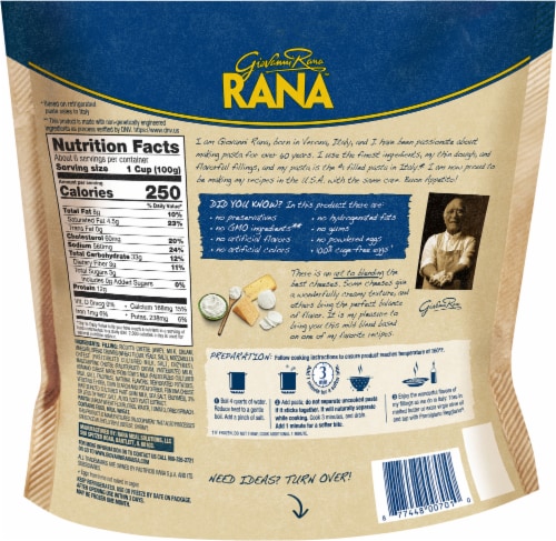 Rana 5 Cheese Tricolor Tortelloni Perspective: back