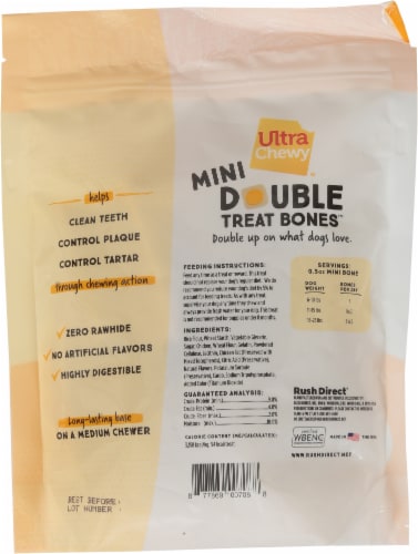 Ultra Chewy® Chicken Flavor Mini Double Treat Bones Perspective: back