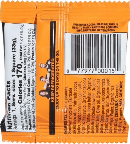 Mid-Day Squares™ Plant Based Peanut Butta Protein Bar Perspective: back
