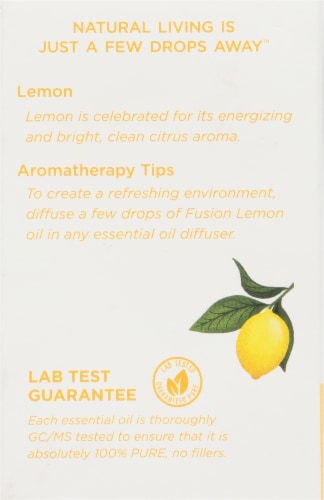 Fusion™ Aromatherapy Essential Oil Lemon Perspective: back