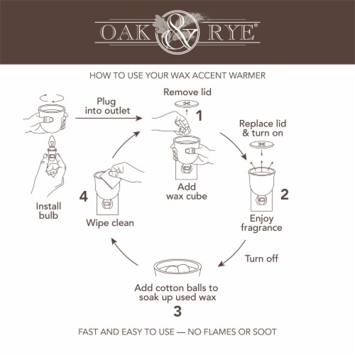 Oak & Rye Tear Drop Mini Wax Warmer - Crystal/Silver Perspective: back