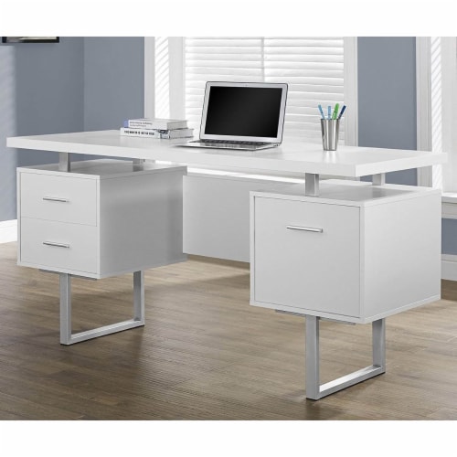 White desk 60 shop inches