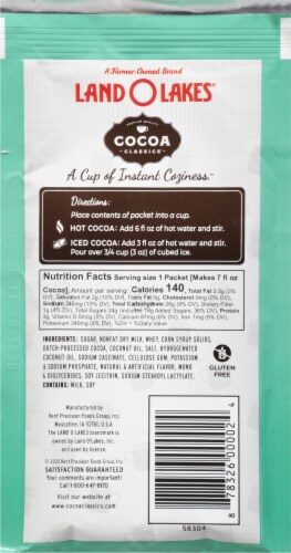 Land O' Lakes® Cocoa Classics® Mint & Chocolate Hot Cocoa Mix Perspective: back