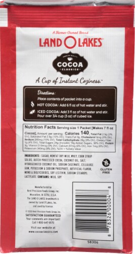 Land O' Lakes® Cocoa Classics® Raspberry & Chocolate Hot Cocoa Mix Perspective: back