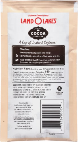 Land O' Lakes® Cocoa Classics® French Vanilla & Chocolate Hot Cocoa Mix Perspective: back