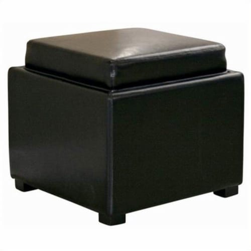 Tate Storage Ottoman in Black Perspective: back