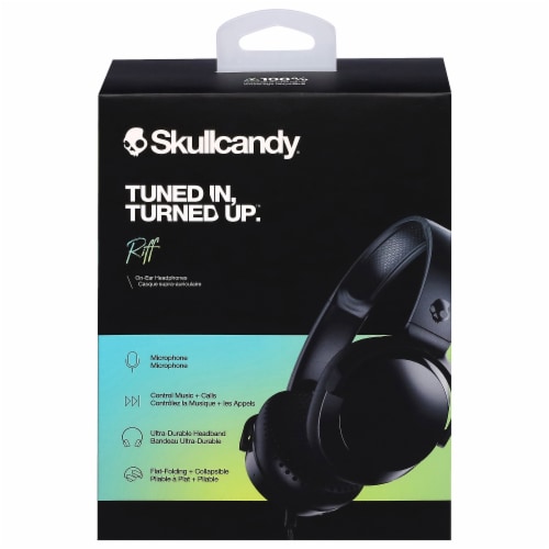 Skullcandy® Riff On-Ear Wired Headphones - Black Perspective: back