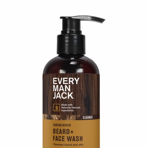 Every Man Jack Mens Beard and Face Wash, Sandalwood Perspective: back
