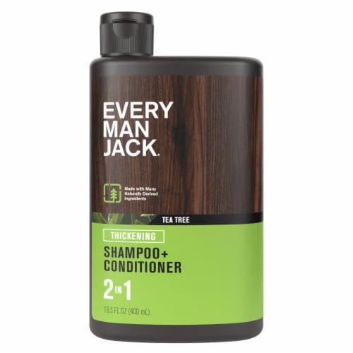 Every Man Jack Mens Thickening 2 in 1 Shampoo and Conditioner, Tea Tree Perspective: back