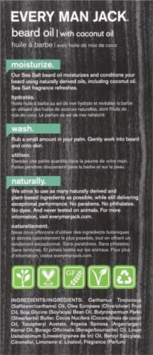 Every Man Jack® Sea Salt Beard Oil Perspective: back