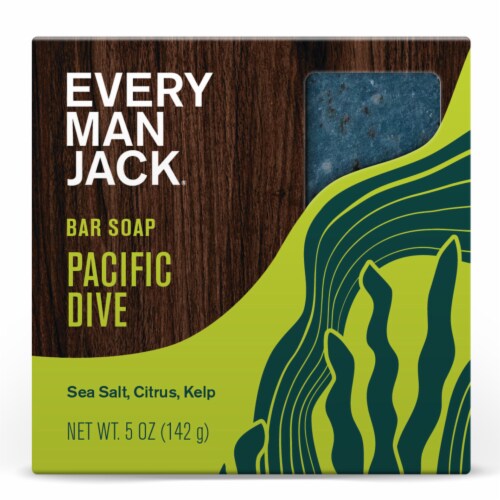 Every Man Jack Mens Cold Plunge Bar Soap, Pacific Dive Perspective: back