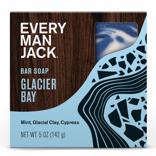 Every Man Jack Mens Cold Plunge Bar Soap, Glacier Bay Perspective: back