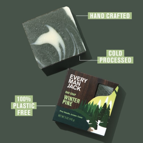 Every Man Jack Polar Plunge Bar Soap, Wintry Pine Perspective: back