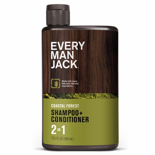 Every Man Jack Mens Daily 2 in 1 Shampoo and Conditioner, Coastal Forest Perspective: back