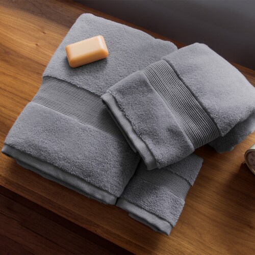 Miracle Cotton and Silver Ion Premium Plush Bath Towel Stone 1