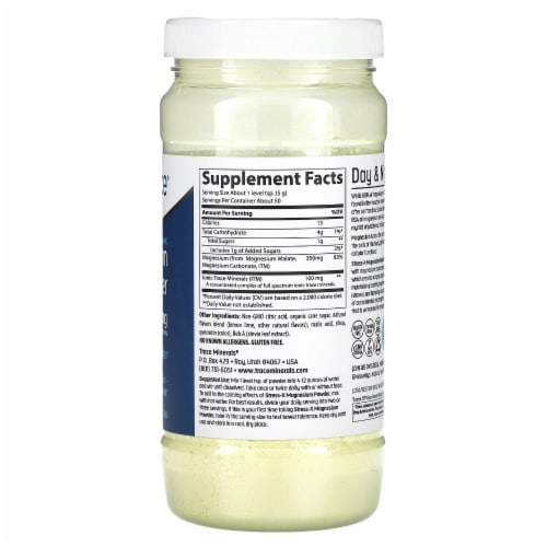 Trace® Minerals Research Stress X Magnesium Powder Lemon Lime Perspective: back