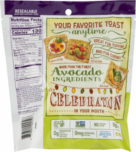 Crunchmaster® Avocado Toast Guacamole Crackers Perspective: back