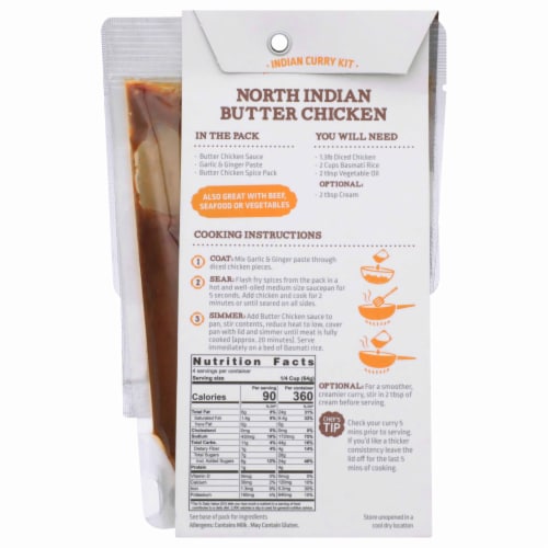 Street Kitchen North Indian Butter Chicken Indian Curry Kit Perspective: back