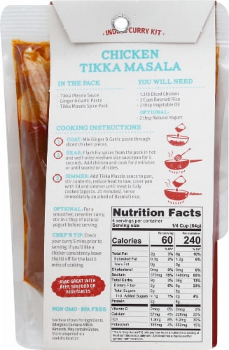 Street Kitchen Chicken Tikki Masala Indian Curry Kit Perspective: back
