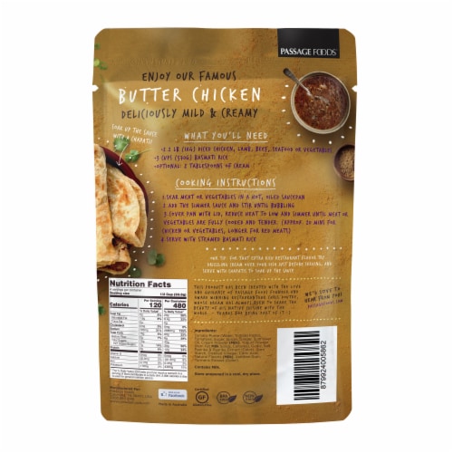 Passage Foods® Passage to India Butter Chicken Simmer Sauce Perspective: back