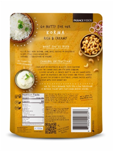Passage to India Gluten-Free Korma Simmer Sauce Perspective: back