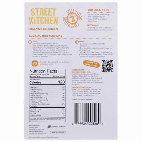 Street Kitchen Orange Chicken Asian Meal Kit Perspective: back