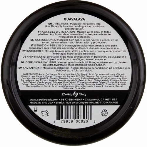 Earthly Body Skin Butter - Guavalava, 8.0 oz. Perspective: back