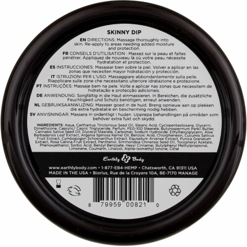 Earthly Body Skin Butter, Skinny Dip, 8 Ounce Perspective: back