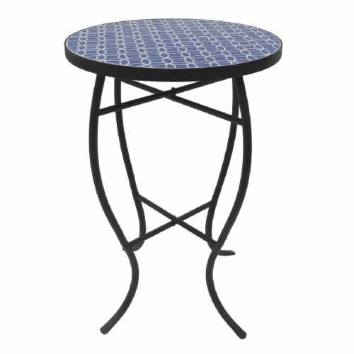 Mosaic Art Collection Alpine Accent Table Perspective: back