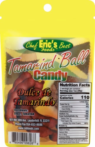 Chef Eric's Best Tamarind Ball Candy Perspective: back