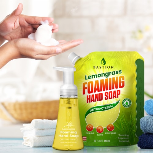 Lemongrass Antibacterial Foaming Hand Soap Perspective: back