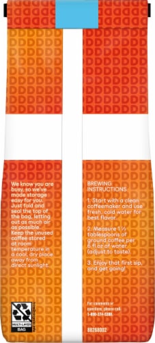 Dunkin’ French Vanilla Artificially Flavored Coffee, Ground Coffee Perspective: back