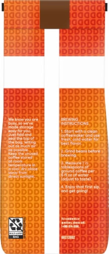 Dunkin’ Original Blend Whole Bean Coffee, Medium Roast Perspective: back