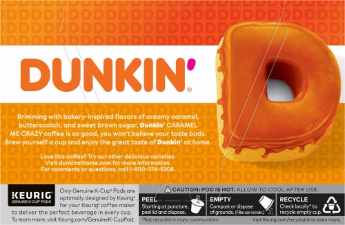 Dunkin'® Caramel Me Crazy K-Cup Coffee Pods Perspective: back
