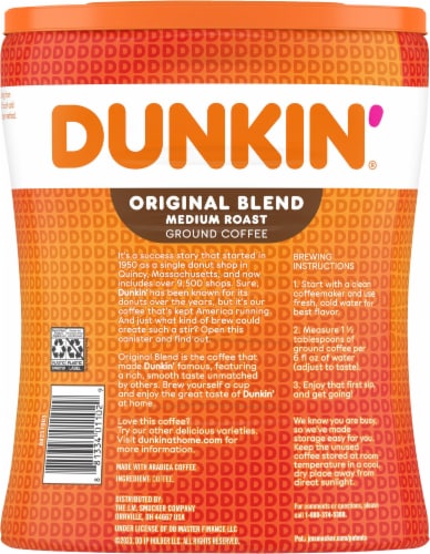 Dunkin' Donuts Original Blend Medium Roast Ground Coffee Perspective: back
