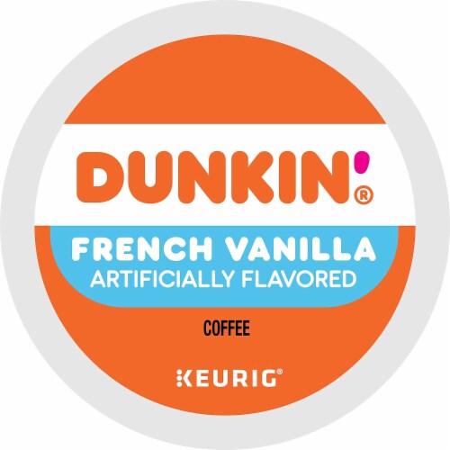 Dunkin' Donuts French Vanilla Coffee Keurig K-Cup Pods Medium Roast 22/Box (400847) 1268 Perspective: back