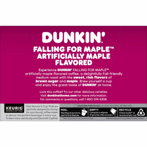 Dunkin Falling for Maple K Cup Coffee Pods 10 ct Baker s
