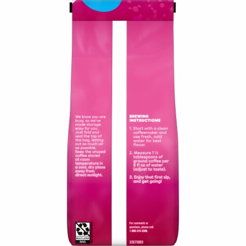 Dunkin' Dark Roast Chocolate Covered Strawberry Ground Coffee Perspective: back