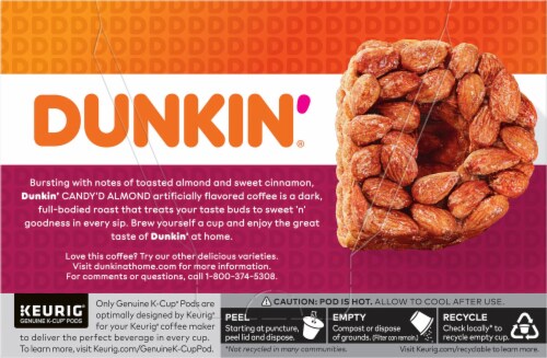 Dunkin'® Candy'd Almond Dark Roast K-Cup Coffee Pods Perspective: back