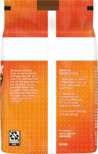 Dunkin'® Original Blend Medium Roast Ground Coffee Perspective: back