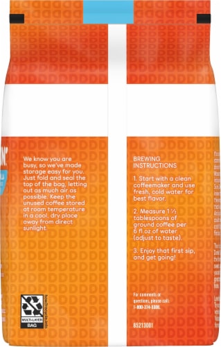 Dunkin' French Vanilla Flavored Ground Coffee Perspective: back