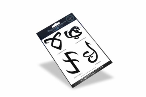 The Mortal Instruments City Of Bones Tatoos Battle Runes 8 Pack Perspective: back