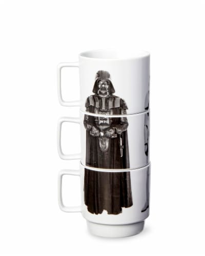 Star Wars 11oz Stacking Mugs - Darth Vader, Imperial Guard, and Stormtrooper Perspective: back