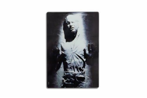 Star Wars Han Solo Frozen in Carbonite Glass Cutting Board Perspective: back