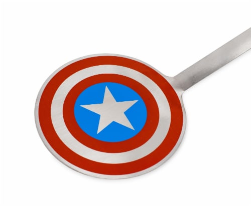Marvel Captain America Shield Colored Flat Stainless Steel Wide Head Spatula Perspective: back