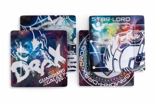 Guardians of the Galaxy Vol. 2 4-Pack 8 Plastic Plates Perspective: back
